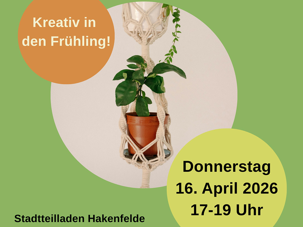 Read more about the article Makramee-Workshop mit Pflanzen-Tausch aus dem Frühlingsprogramm Hakenfelde 2026