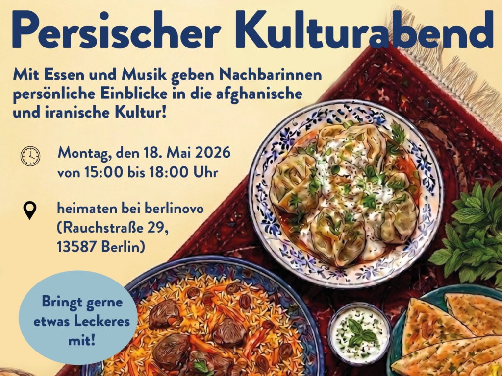 Read more about the article Persischer Kulturabend mit heimaten bei Berlinovo